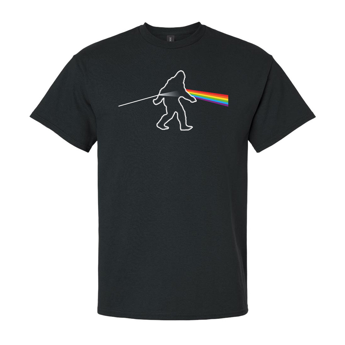 Bigfoot Chicken Darkside of the Squatch graphic T-shirt in black