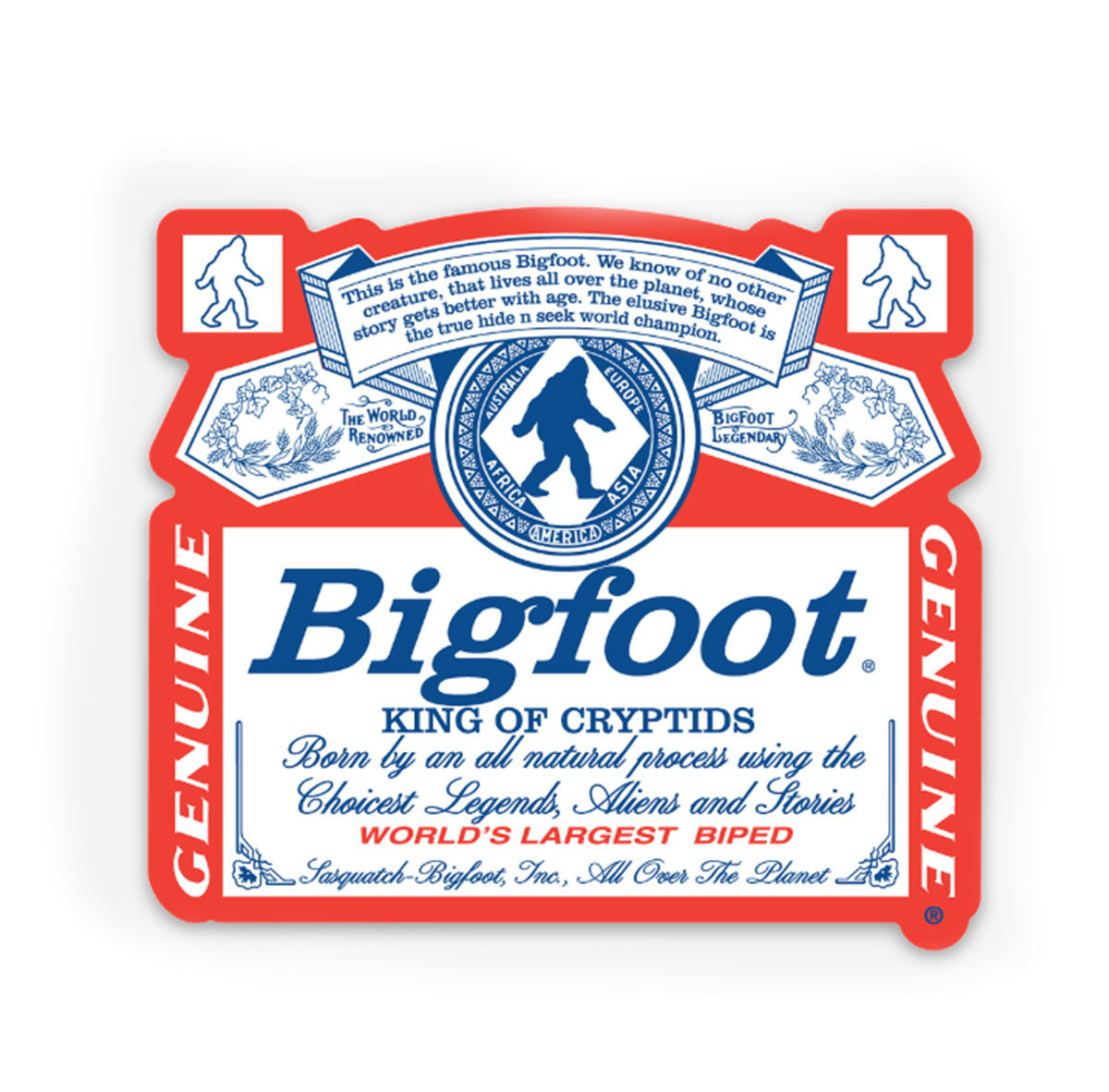 Bigfoot Chicken Squatchweiser Sticker