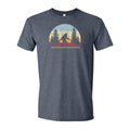 Bigfoot Chicken Stranger Things graphic T-shirt in heather navy