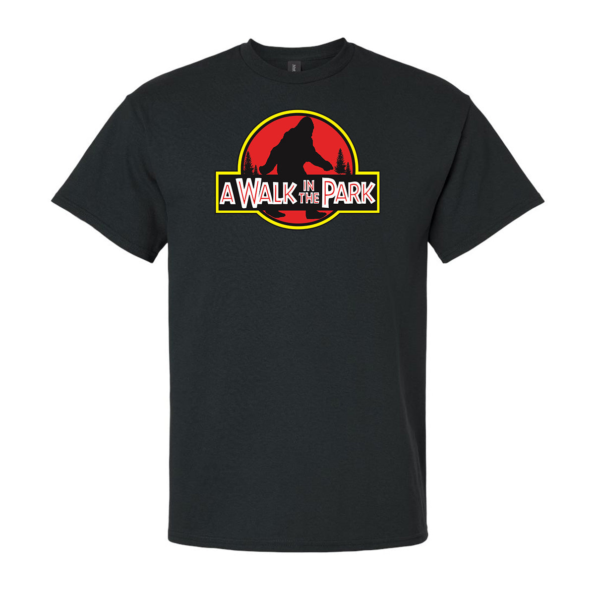 Bigfoot Chicken Walk In The Park graphic T-shirt in black