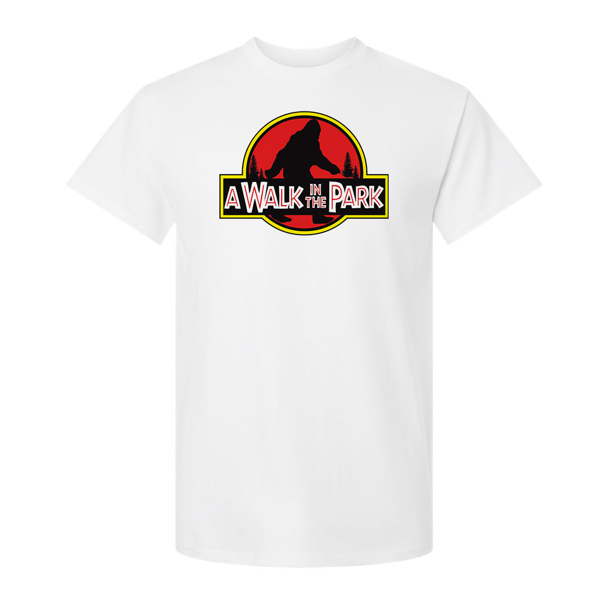 Bigfoot Chicken Walk In The Park graphic T-shirt in white