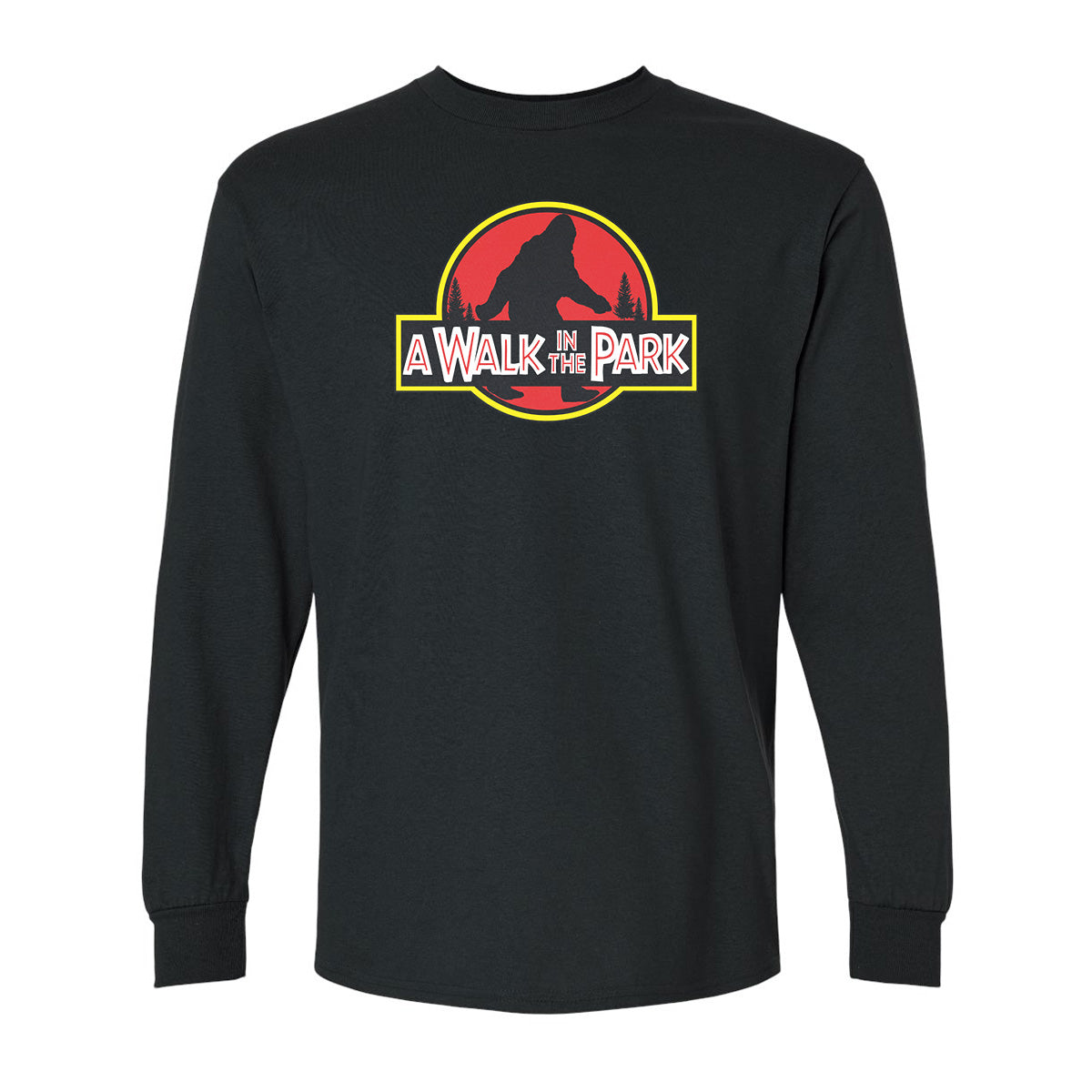 Bigfoot Chicken Walk In The Park long sleeve shirt in black